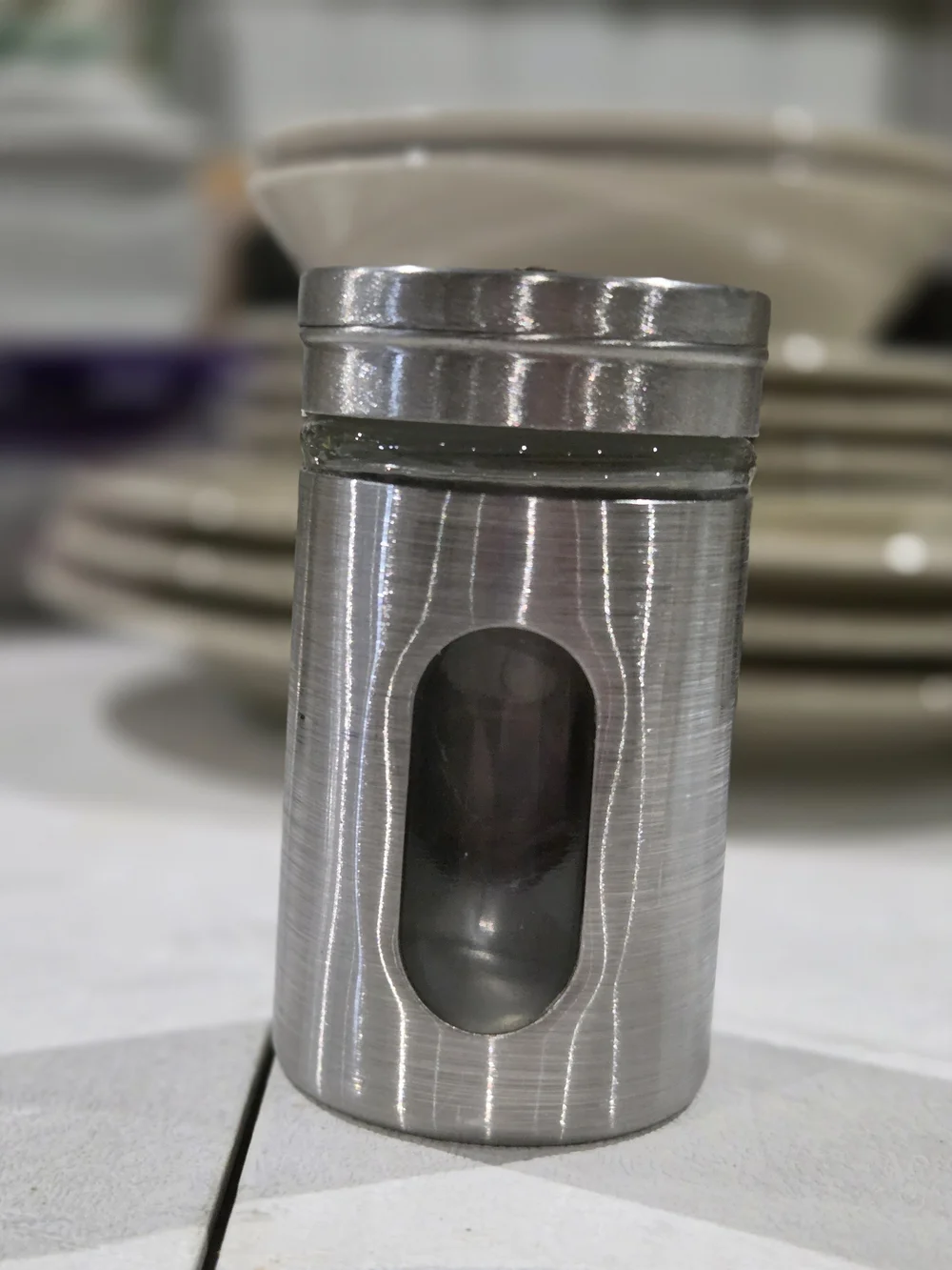 Stainless Steel Spice Jar with Viewing Window